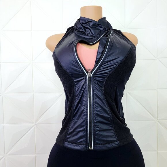 Lululemon Women's Black RUN: Gus Buster Sleeveless Full-Zip Vest Size 4 - Picture 2 of 12